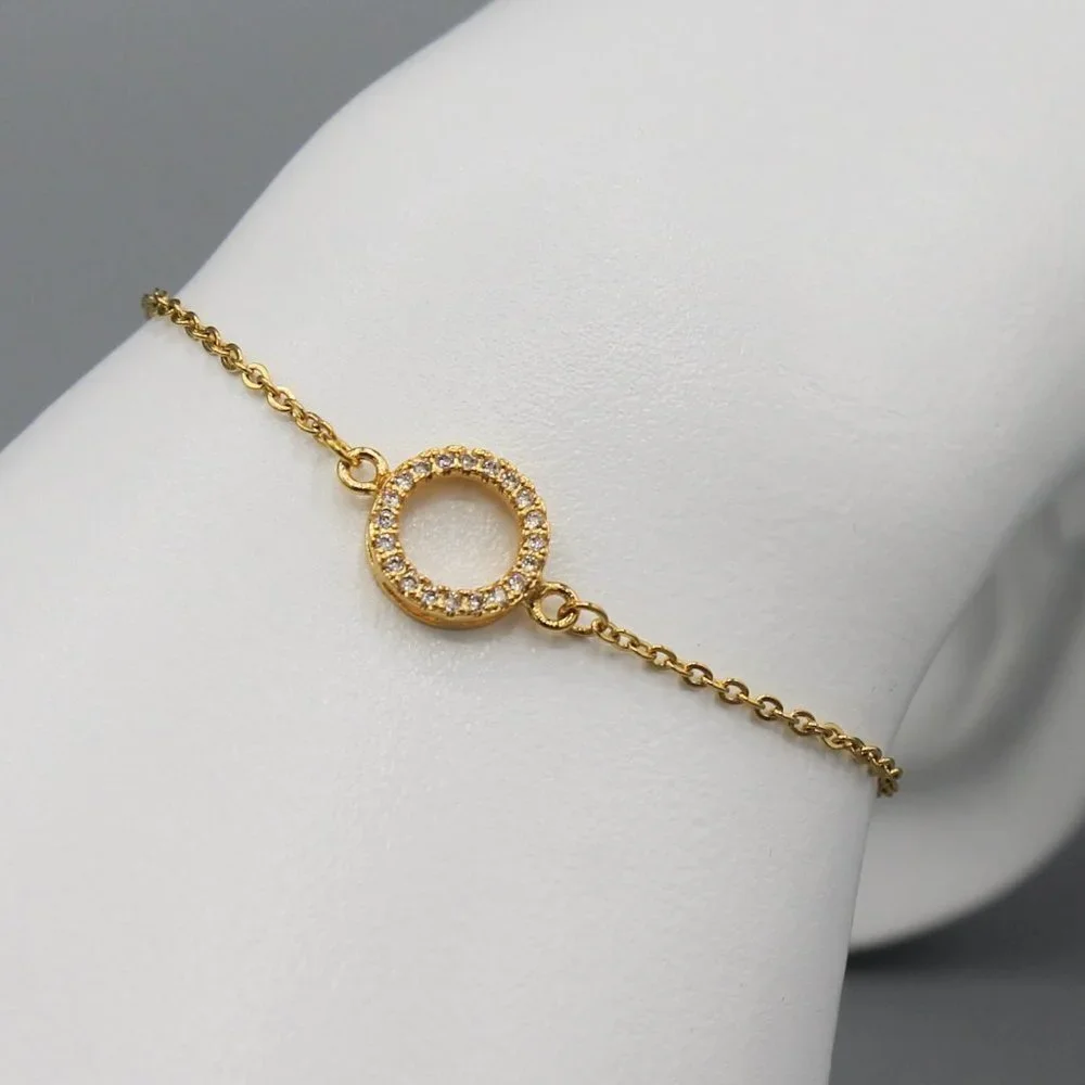 Jewelry bracelet round circle of life dainty elegant minimalist sparkly sparkle